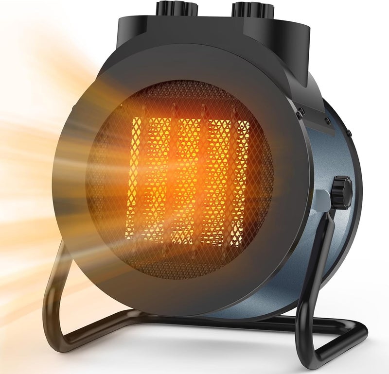 Elevoke Space Heaters for Indoor Use, 1500W PTC Electric Heater with 90°Adjustable Angle, Fast Safety Heat, Small Portable Heater for Office Home (Blue) - Image 1